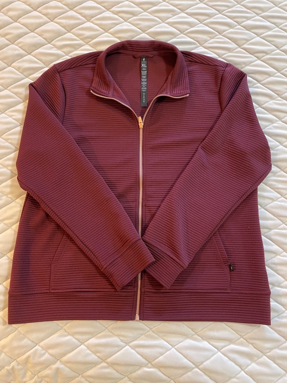 Women’s Burgundy Zip-Up Jacket